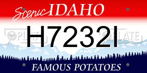 H7232I Idaho License Plate