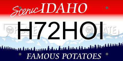 H72HOI Idaho License Plate
