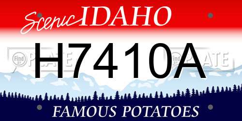 H7410A Idaho License Plate