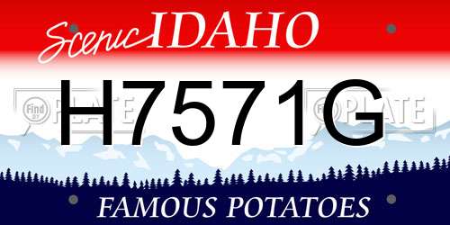 H7571G Idaho License Plate