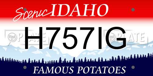 H757IG Idaho License Plate