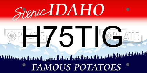 H75TIG Idaho License Plate