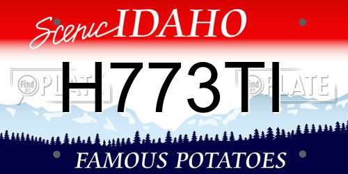 H773TI Idaho License Plate