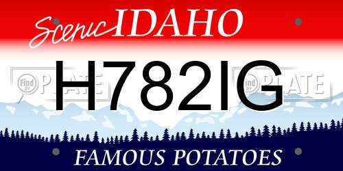 H782IG Idaho License Plate