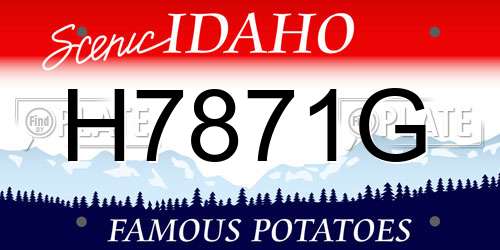 H7871G Idaho License Plate