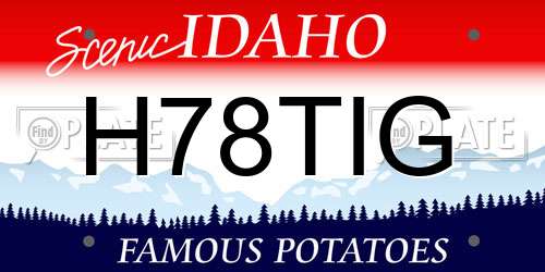 H78TIG Idaho License Plate