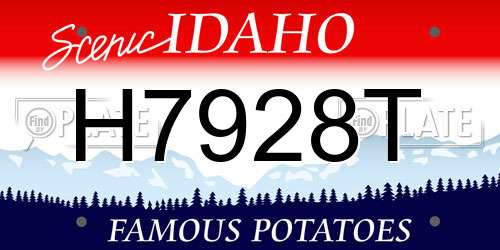H7928T Idaho License Plate