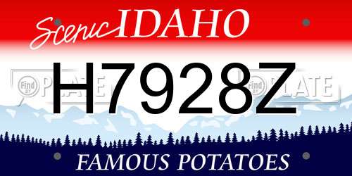 H7928Z Idaho License Plate