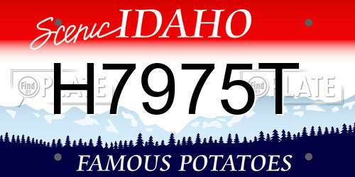 H7975T Idaho License Plate