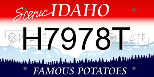 H7978T Idaho License Plate