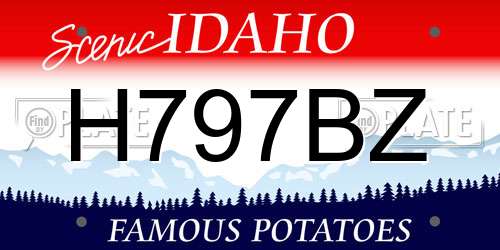 H797BZ Idaho License Plate