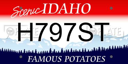 H797ST Idaho License Plate
