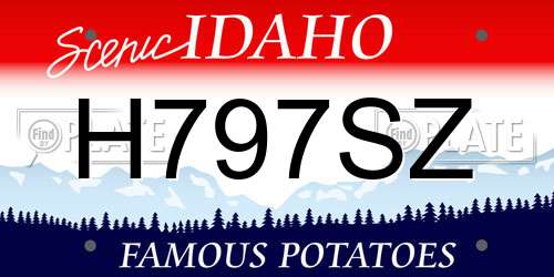 H797SZ Idaho License Plate