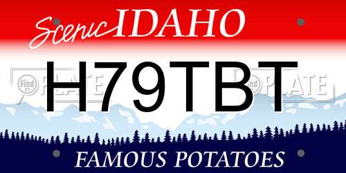 H79TBT Idaho License Plate