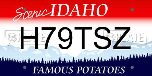 H79TSZ Idaho License Plate