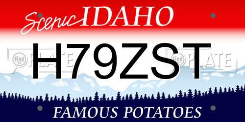 H79ZST Idaho License Plate