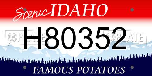 H80352 Idaho License Plate