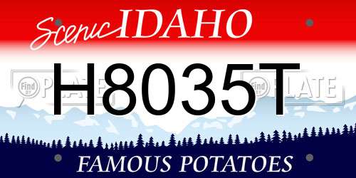 H8035T Idaho License Plate