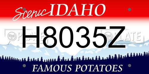 H8035Z Idaho License Plate