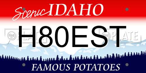 H80EST Idaho License Plate