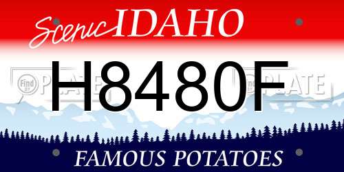 H8480F Idaho License Plate
