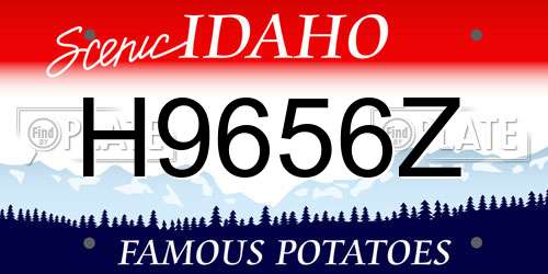 H9656Z Idaho License Plate