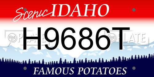 H9686T Idaho License Plate