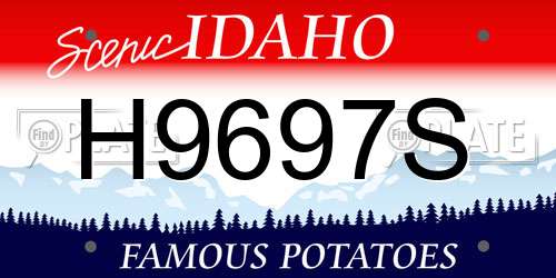 H9697S Idaho License Plate