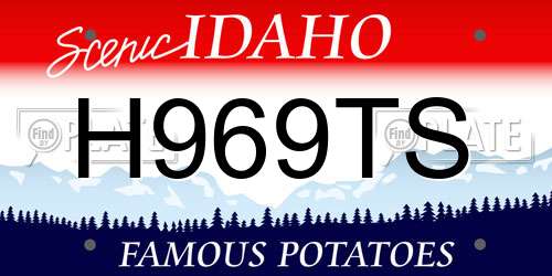 H969TS Idaho License Plate