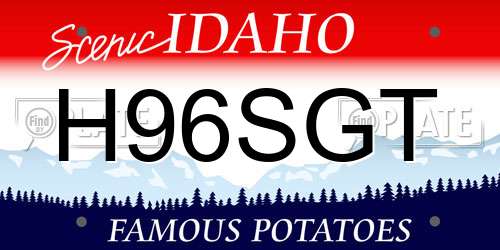 H96SGT Idaho License Plate