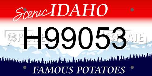 H99053 Idaho License Plate
