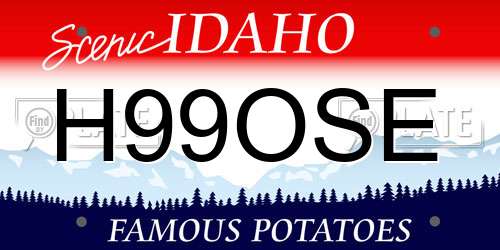 H99OSE Idaho License Plate
