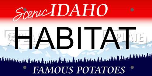 HABITAT Idaho License Plate