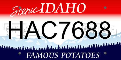 HAC7688 Idaho License Plate