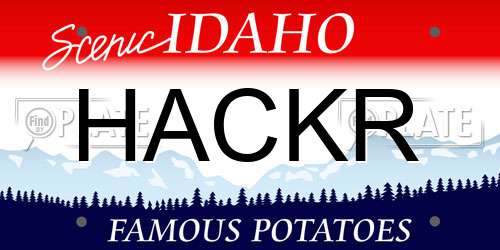 HACKR Idaho License Plate