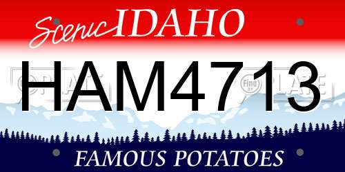 HAM4713 Idaho License Plate