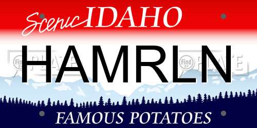 HAMRLN Idaho License Plate