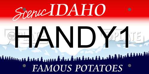 HANDY1 Idaho License Plate