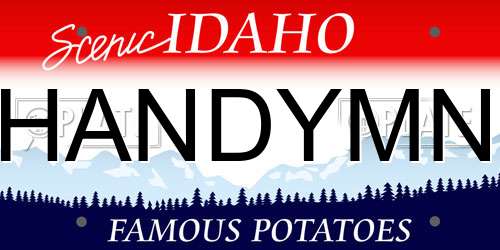 HANDYMN Idaho License Plate