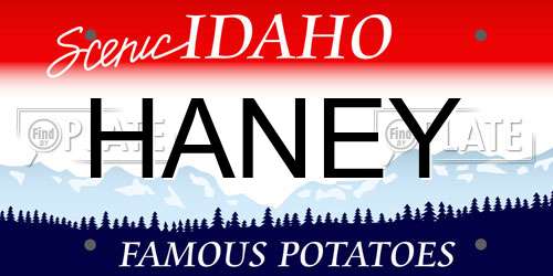 HANEY Idaho License Plate