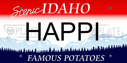 HAPPI Idaho License Plate