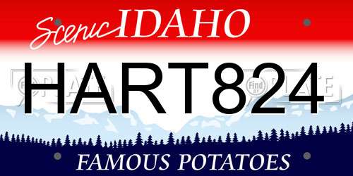 HART824 Idaho License Plate