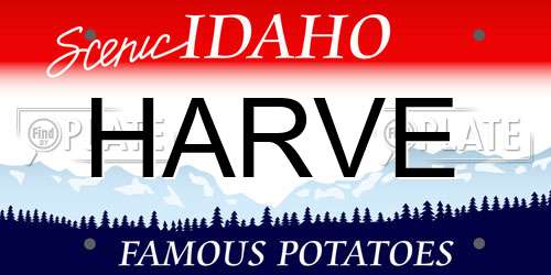 HARVE Idaho License Plate