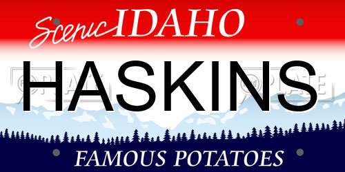 HASKINS Idaho License Plate