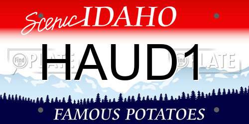 HAUD1 Idaho License Plate