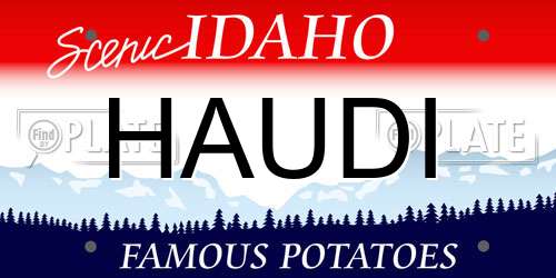 HAUDI Idaho License Plate