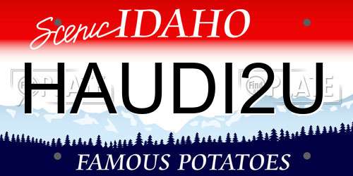 HAUDI2U Idaho License Plate