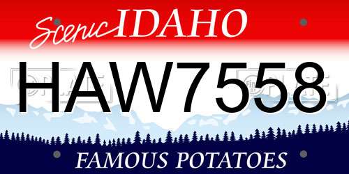 HAW7558 Idaho License Plate