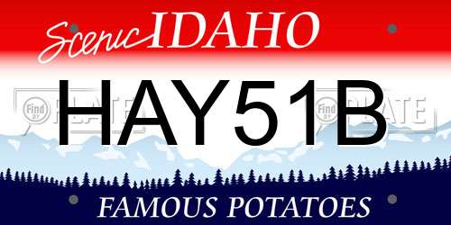 HAY51B Idaho License Plate