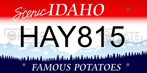 HAY815 Idaho License Plate